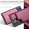 Samsung Galaxy S25 Ultra Caseme C22 Kotelo RFID-korttilompakko - punainen
