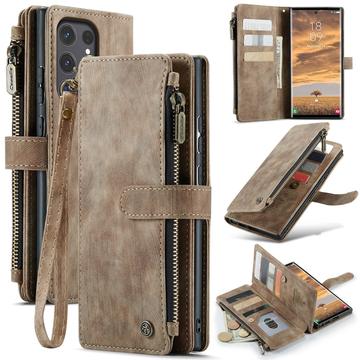 Samsung Galaxy S25 Ultra Caseme C30 Monitoiminen Lompakkokotelo - Ruskea