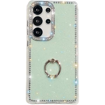 Samsung Galaxy S25 Ultra CrystalGlow Hybridikotelo sormuksen pidikkeellä