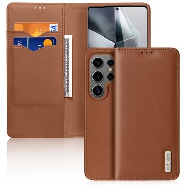 Samsung Galaxy S25 Ultra Dux Ducis Hivo Lompakkomallinen Nahkakotelo - Ruskea