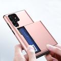 Samsung Galaxy S25 Ultra Hybridikotelo Liukuvalla Korttipaikalla - Musta
