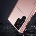 Samsung Galaxy S25 Ultra Hybridikotelo Liukuvalla Korttipaikalla - Musta