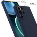 Samsung Galaxy S25 Ultra Nestemäinen Silikoni Suojakuori - MagSafe-yhteensopiva - Tummansininen