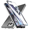 Samsung Galaxy S25 Ultra magneettinen suojakotelo, jossa on karkaistu suojalasi - MagSafe-yhteensopiva - hopea