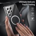 Samsung Galaxy S25 Ultra magneettinen suojakotelo, jossa on karkaistu suojalasi - MagSafe-yhteensopiva - hopea