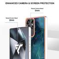Samsung Galaxy S25 Ultra Marble Pattern Galvanoitu TPU-Suojakotelo - Vihreä