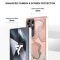 Samsung Galaxy S25 Ultra Marble Pattern Galvanoitu TPU-Suojakotelo - Pinkki