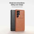 Samsung Galaxy S25 Ultra Nillkin Qin Pro Lompakkokotelo - Ruskea