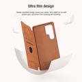 Samsung Galaxy S25 Ultra Nillkin Qin Pro Lompakkokotelo - Ruskea