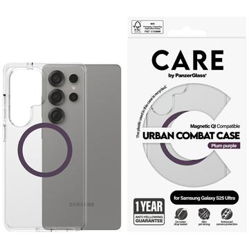 Samsung Galaxy S25 Ultra PanzerGlass Care Urban Combat Kotelo - MagSafe-yhteensopiva - Plum