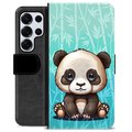 Samsung Galaxy S25 Ultra Premium Lompakkokotelo - Panda