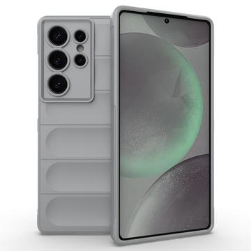 Samsung Galaxy S25 Ultra Rugged TPU Suojakuori - Vaaleanharmaa