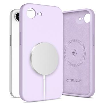 iPhone 16e Tech-Protect nestemäinen silikoni kotelo - MagSafe yhteensopiva - Mauve värinen