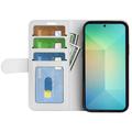 Samsung Galaxy S25 Lompakkokotelo Magneettisella Sulkijalla - Valkoinen