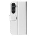 Samsung Galaxy S25 Lompakkokotelo Magneettisella Sulkijalla - Valkoinen