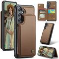 Samsung Galaxy S25+ Caseme C22 Kotelo RFID-korttilompakko - ruskea