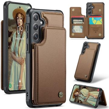 Samsung Galaxy S25+ Caseme C22 Kotelo RFID-korttilompakko - ruskea