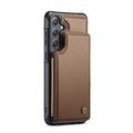 Samsung Galaxy S25+ Caseme C22 Kotelo RFID-korttilompakko - ruskea