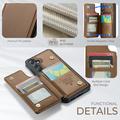 Samsung Galaxy S25+ Caseme C22 Kotelo RFID-korttilompakko - ruskea