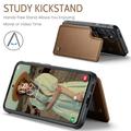Samsung Galaxy S25+ Caseme C22 Kotelo RFID-korttilompakko - ruskea