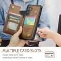 Samsung Galaxy S25+ Caseme C22 Kotelo RFID-korttilompakko - ruskea