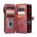 Samsung Galaxy S25+ Caseme C30 Monitoiminen Lompakkokotelo - Punainen