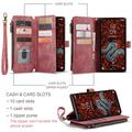 Samsung Galaxy S25+ Caseme C30 Monitoiminen Lompakkokotelo - Punainen