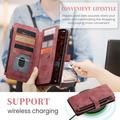 Samsung Galaxy S25+ Caseme C30 Monitoiminen Lompakkokotelo - Punainen