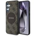 Samsung Galaxy S25+ Guess 4G Round Patch Classic Logo Kotelo - MagSafe-yhteensopiva - Ruskea