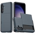 Samsung Galaxy S25+ Hybridikotelo Liukuvalla Korttipaikalla - Tummansininen