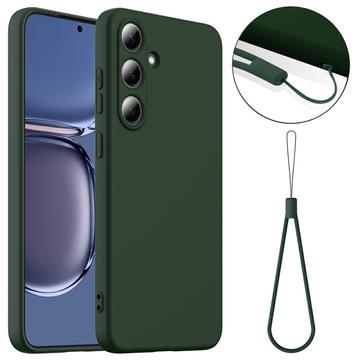 Samsung Galaxy S25+ Nestemäinen Silikoni Suojakuori - MagSafe-yhteensopiva - Tummanvihreä