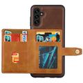 Samsung Galaxy S25+ Retro Style Kotelo Lompakolla - Vihreä