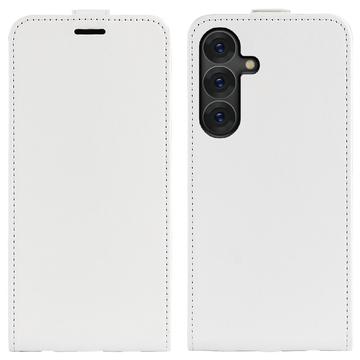 Samsung Galaxy S25+ Pystysuora Lompakkokotelo Korttipaikalla - Valkoinen