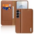 Samsung Galaxy S26 Dux Ducis Hivo Lompakkomallinen Nahkakotelo - Ruskea