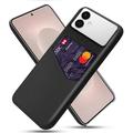 Samsung Galaxy S26 Edge KSQ Suojakuori Korttipidikkeellä - Musta