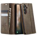 Samsung Galaxy S26 FE Caseme 033 vasikka tekstuuri lompakko tapauksessa RFID-sulku - Kahvi