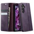 Samsung Galaxy S26 FE Caseme 033 vasikka tekstuuri lompakko tapauksessa RFID-sulku - violetti