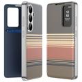 Samsung Galaxy S26 FE -kotelo, ruudullinen kuosi, Smart View -kääntökansi ja korttipaikka - ruskea