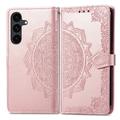 Samsung Galaxy S26 FE Mandala -lompakkokotelo rannehihnalla - vaaleanpunainen