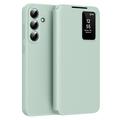 Samsung Galaxy S26 FE Smart Clear View Käännä kotelo korttipaikka - vaaleanvihreä