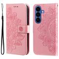 Samsung Galaxy S26 Mandala Series Lompakkokotelo - Pinkki