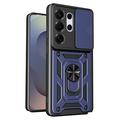 Samsung Galaxy S26 Ultra Pyörivä Rengashybridikotelo Kamerasuojalla - Sininen