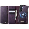 Samsung Galaxy S26+ Caseme C49 2-in-1 irrotettava lompakkokotelo - MagSafe-yhteensopiva, RFID - violetti
