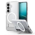 Samsung Galaxy S26+ Spigen Ultra Hybrid S Mag MagSafe kotelo potkukannattimella - Valkoinen / Kirkas