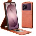 Samsung Galaxy S27 Pro Pystysuuntainen läppäkotelo jalustalla - ruskea