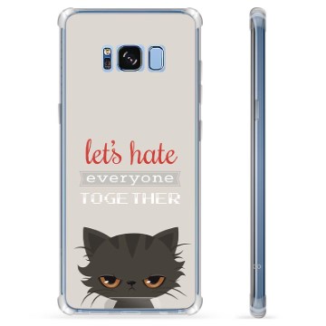 Samsung Galaxy S8 Hybrid Suojakuori - Vihainen Kissa