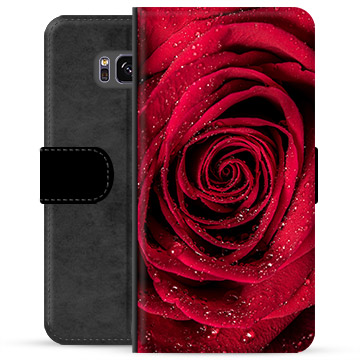 Samsung Galaxy S8 Premium Lompakkokotelo - Ruusu