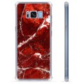Samsung Galaxy S8+ Hybrid Suojakuori - Punainen Marmori