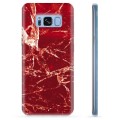 Samsung Galaxy S8+ TPU Suojakuori - Punainen Marmori
