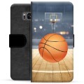 Samsung Galaxy S8 Premium Lompakkokotelo - Koripallo